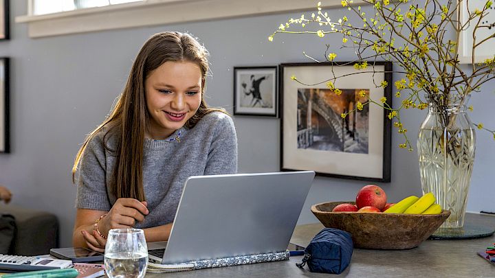 Elev i gymnasiet får online hjælp til tysk