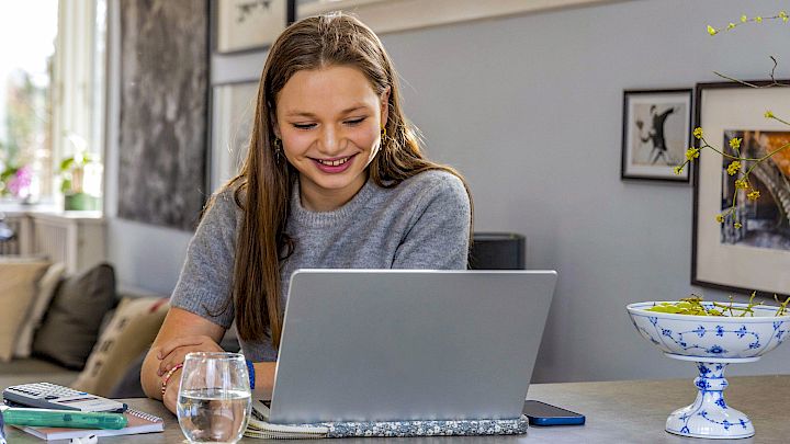 Elev får hjælp til eksamen online