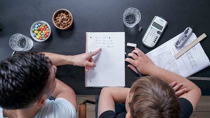 Lektiehjælp i matematik set ovenfra