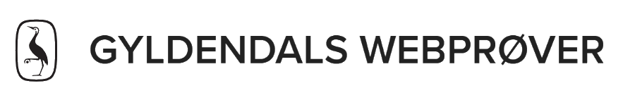 Logo for gyldendals webprøver